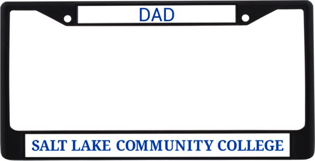 Salt Lake Community Dad Metal License Plate Frame in Flat Word Mark - ONLINE ONLY
