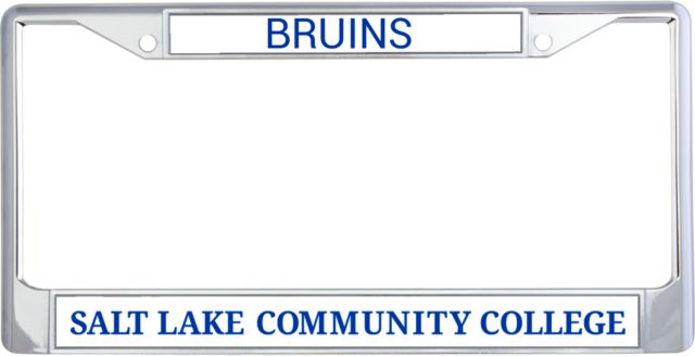Salt Lake Community Metal License Plate Frame in Flat Word Mark - ONLINE ONLY