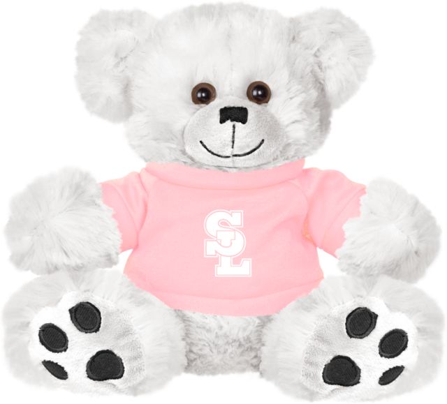 Salt Lake Community Plush Big Paw 8 1/2 inch Bear w/Pink Shirt Primary Mark - ONLINE ONLY