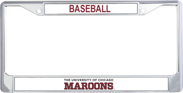 Chicago Metal License Plate Frame in University of Chicago Maroons Wordmark - ONLINE ONLY