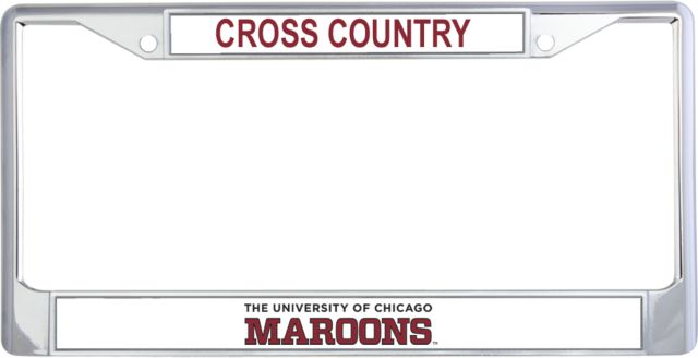 Chicago Metal License Plate Frame in University of Chicago Maroons Wordmark - ONLINE ONLY