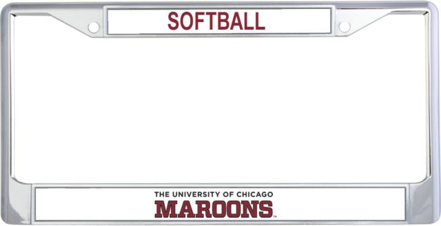 Chicago Metal License Plate Frame in University of Chicago Maroons Wordmark - ONLINE ONLY