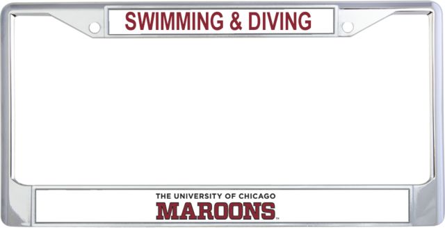 Chicago Metal License Plate Frame in University of Chicago Maroons Wordmark - ONLINE ONLY