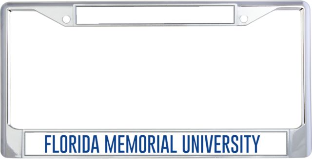 Florida Memorial Metal License Plate Frame in Florida Memorial University Flat - ONLINE ONLY