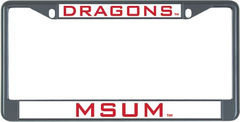 MSUM Metal License Plate Frame in Mascot - ONLINE ONLY