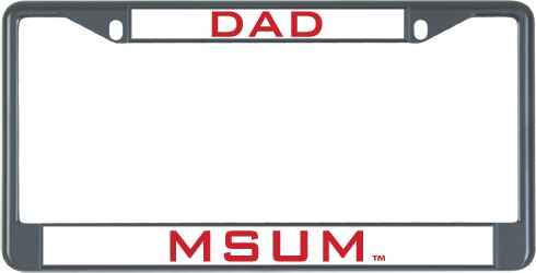 MSUM Dad Metal License Plate Frame in Dad - ONLINE ONLY
