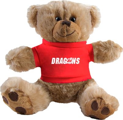 MSUM Plush Big Paw 8 1/2 inch Bear w/Red Shirt Dragons - ONLINE ONLY