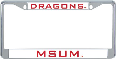 MSUM Metal License Plate Frame in Mascot - ONLINE ONLY