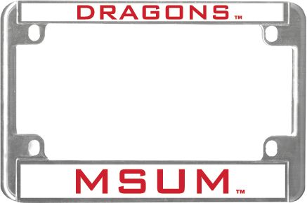 MSUM Metal Motorcycle License Plate Frame in Mascot - ONLINE ONLY