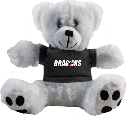 MSUM Plush Big Paw 8 1/2 inch Bear w/Black Shirt Dragons - ONLINE ONLY