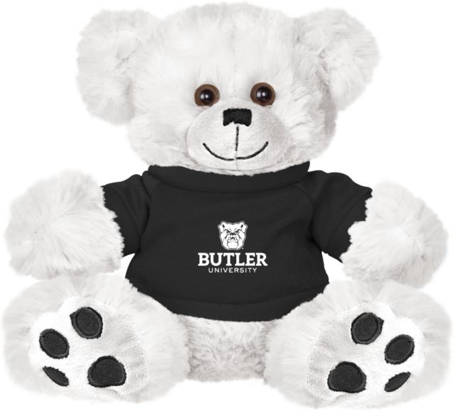 Butler Plush Big Paw 8 1/2 inch Bear w/Shirt Butler University with Bulldog Head Stacked - ONLINE ONLY