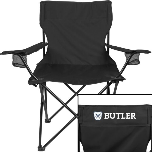 Butler Deluxe Captains Chair Butler with Bulldog Head Flat - ONLINE ONLY
