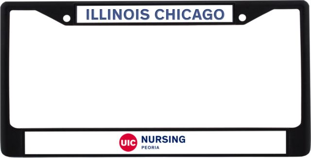 UIC Metal License Plate Frame in Nursing Peoria - ONLINE ONLY