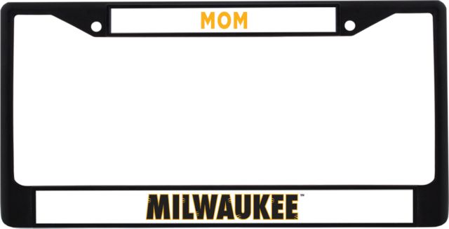 Wisconsin Milwaukee Mom Metal License Plate Frame in University of Wisconsin Milwaukee Wordmark Flat - ONLINE ONLY
