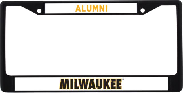 Wisconsin Milwaukee Alumni Metal License Plate Frame in University of Wisconsin Milwaukee Wordmark Flat - ONLINE ONLY