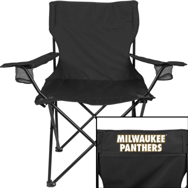 Wisconsin Milwaukee Deluxe Captains Chair University of Wisconsin Milwaukee Panthers Wordmark Stacked - ONLINE ONLY