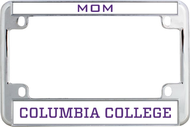 Columbia College (SC) Metal Motorcycle License Plate Frame in Flat Word-mark - ONLINE ONLY