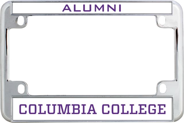 Columbia College (SC) Metal Motorcycle License Plate Frame in Flat Word-mark - ONLINE ONLY