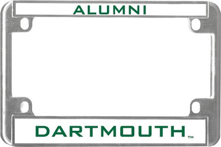 Dartmouth Metal Motorcycle License Plate Frame in Alumni - ONLINE ONLY