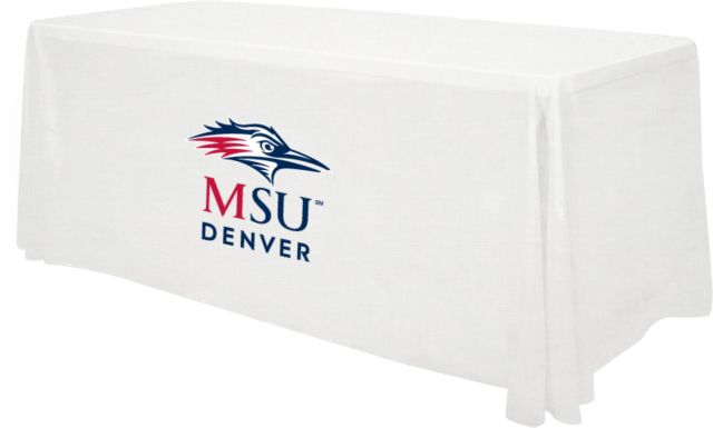 MSU Denver 6 foot Table Throw MSU Denver Stacked