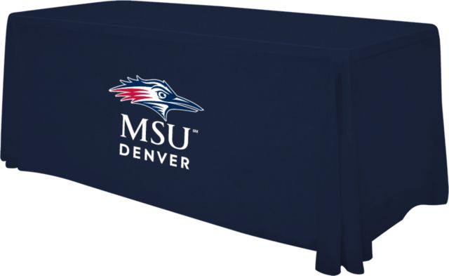 MSU Denver 6 foot Table Throw MSU Denver Stacked