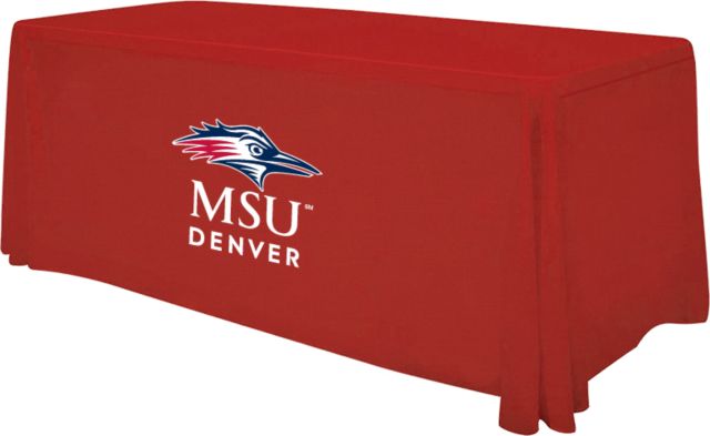 MSU Denver 6 foot Table Throw MSU Denver Stacked
