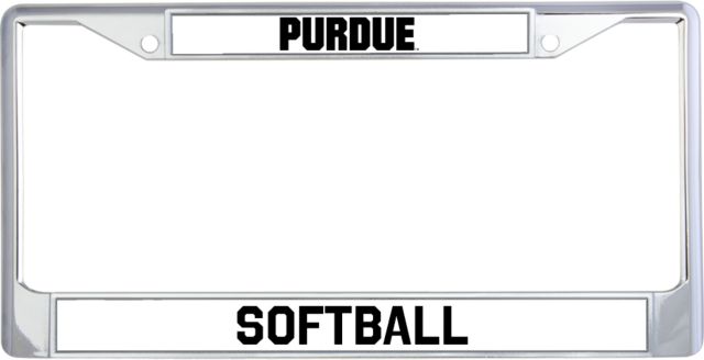 Purdue Softball Metal License Plate Frame