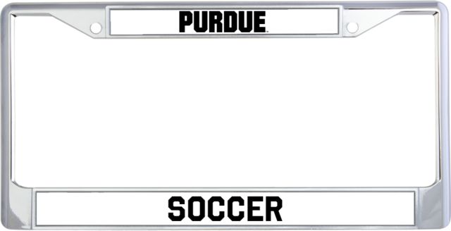 Purdue Soccer Metal License Plate Frame