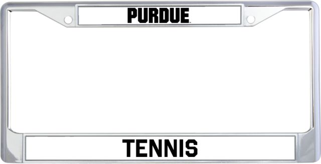 Purdue Tennis Metal License Plate Frame