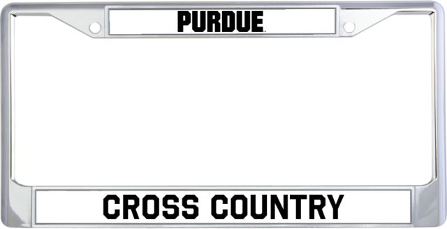 Purdue Cross Country Metal License Plate Frame