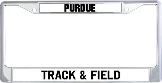 Purdue Track and Field Metal License Plate Frame