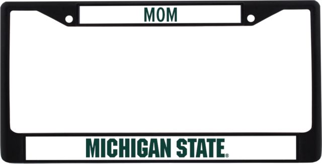 Michigan State Mom Metal License Plate Frame in Michigan State Word Mark - ONLINE ONLY