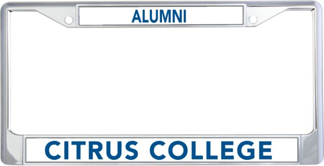Citrus College Alumni Metal License Plate Frame in Citrus College Flat - ONLINE ONLY