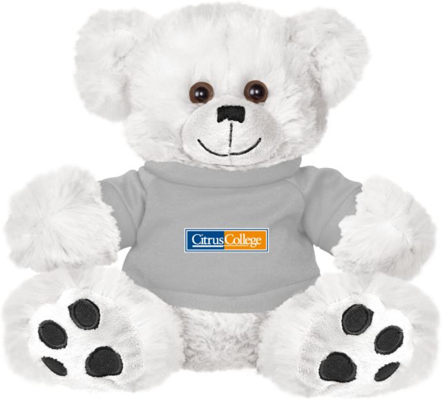 Citrus College Plush Big Paw 8 1/2 inch Bear w/Grey Shirt Citrus College Logo - ONLINE ONLY