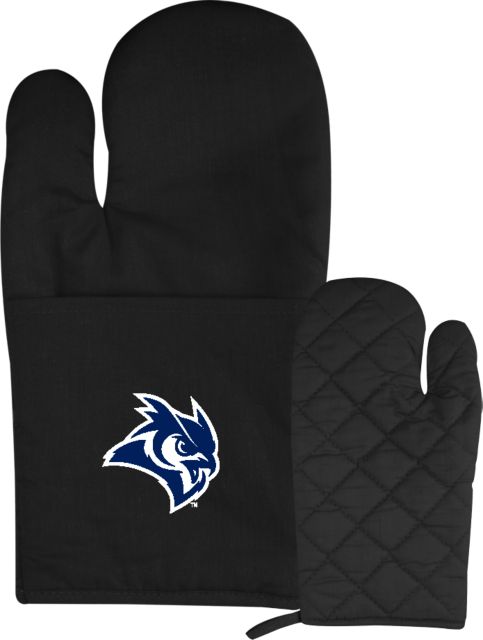 Rice Quilted Canvas Oven Mitt Owl Head - ONLINE ONLY