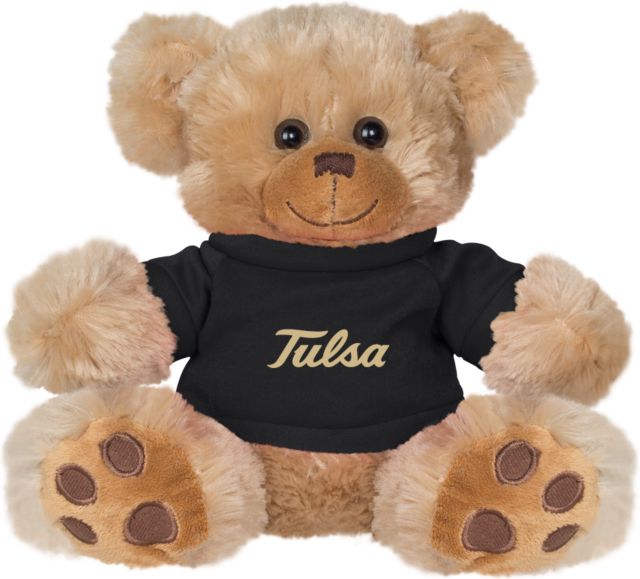 Tulsa Plush Big Paw 8 1/2 inch Bear w/Shirt Tulsa Wordmark - ONLINE ONLY
