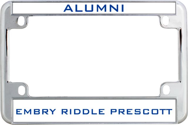 Embry Riddle Prescott Metal Motorcycle License Plate Frame in Alumni - ONLINE ONLY