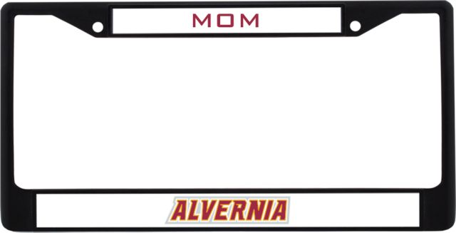 Alvernia Mom Metal License Plate Frame in Alvernia Wordmark - ONLINE ONLY