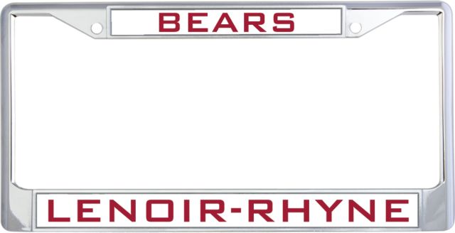 Lenoir Rhyne Metal License Plate Frame in Bears - ONLINE ONLY