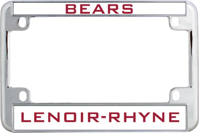 Lenoir Rhyne Metal Motorcycle License Plate Frame in Bears - ONLINE ONLY
