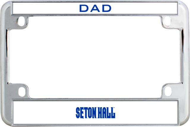 Seton Hall Metal Motorcycle License Plate Frame in Seton Hall Wordmark - ONLINE ONLY