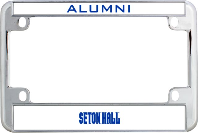 Seton Hall Metal Motorcycle License Plate Frame in Seton Hall Wordmark - ONLINE ONLY