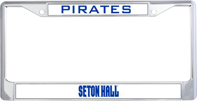 Seton Hall Metal License Plate Frame in Seton Hall Wordmark - ONLINE ONLY