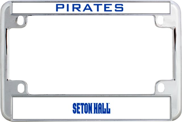 Seton Hall Metal Motorcycle License Plate Frame in Seton Hall Wordmark - ONLINE ONLY