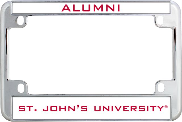 St. Johns Metal Motorcycle License Plate Frame in Alumni - ONLINE ONLY