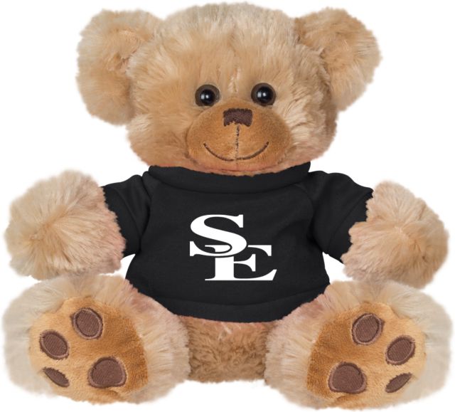 Southeastern Oklahoma State Plush Big Paw 8 1/2 inch Bear w /Shirt SE Symbol - ONLINE ONLY