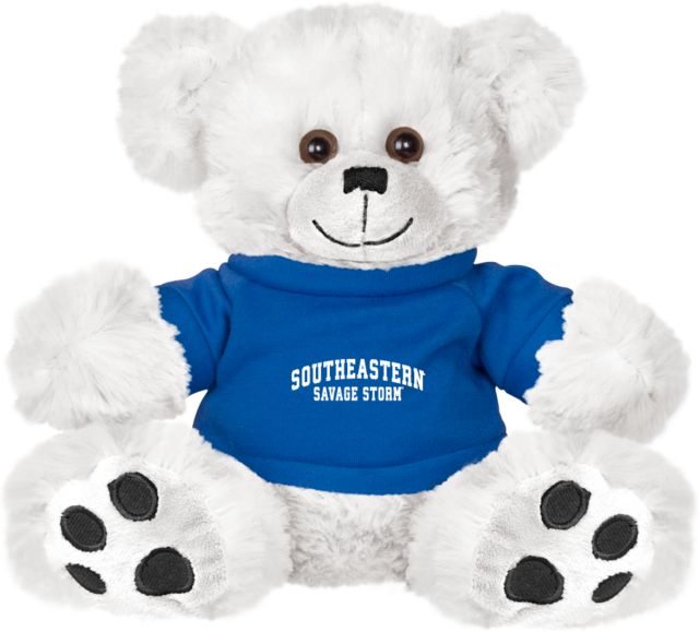 Southeastern Oklahoma State Plush Big Paw 8 1/2 inch Bear w /Shirt Southeastern Arched over Savage Storm - ONLINE ONLY