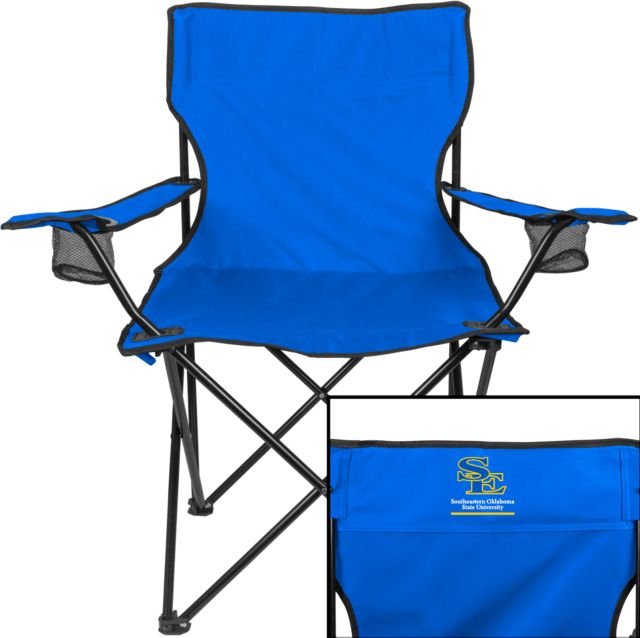 Southeastern Oklahoma State Deluxe Captains Chair Southeastern Oklahoma State University Stacked - ONLINE ONLY