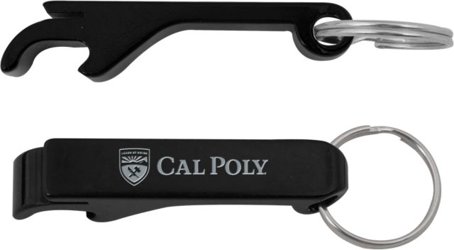 Cal Poly Aluminum Bottle Opener Flat Wordmark Engraved - ONLINE ONLY