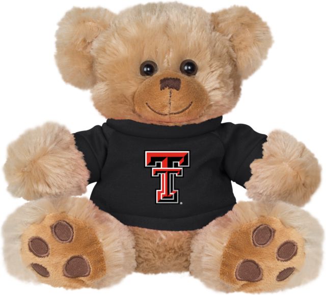 Texas Tech Plush Big Paw 8 1/2 inch Bear w/Shirt Texas Tech T - ONLINE ONLY